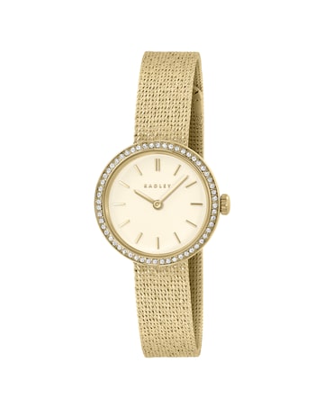 Radley Gold Plated 27mm Stone Set Mesh Watch