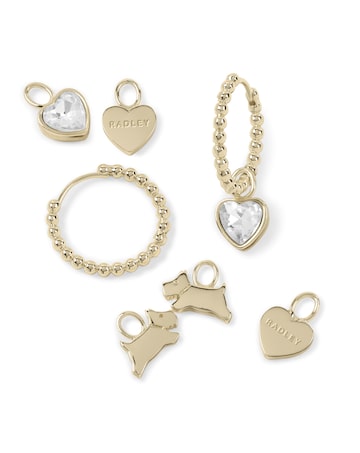 Radley 18ct Gold Plated Bobble Hoop Earring and Charm Set
