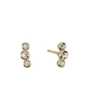 Radley Sterling Silver 18ct Gold Plated Cluster Stud Earrings