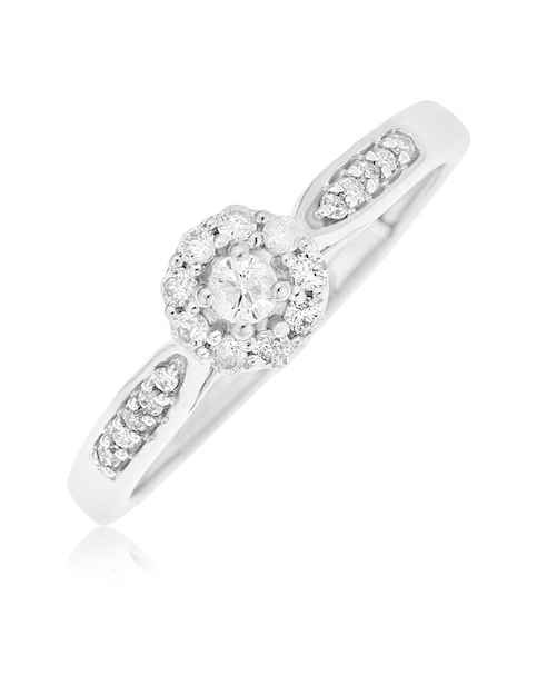 9ct White Gold 0.25 Carat Diamond Ring