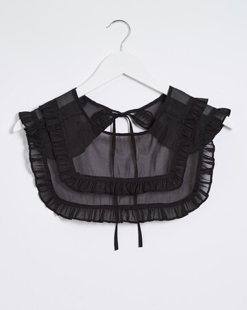Black Cotton Frill Collar