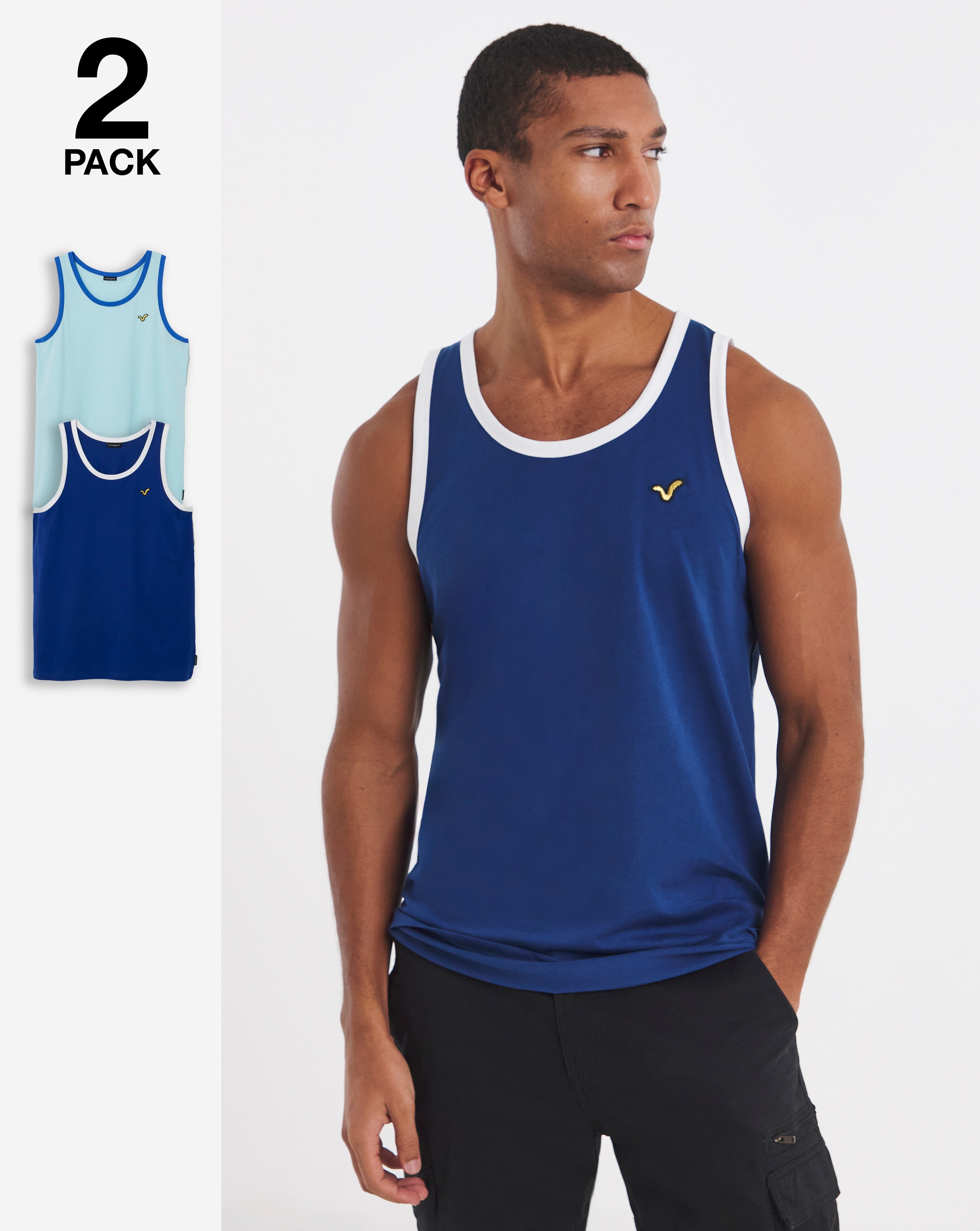 Voi 2 Pack Contrast Vests Long