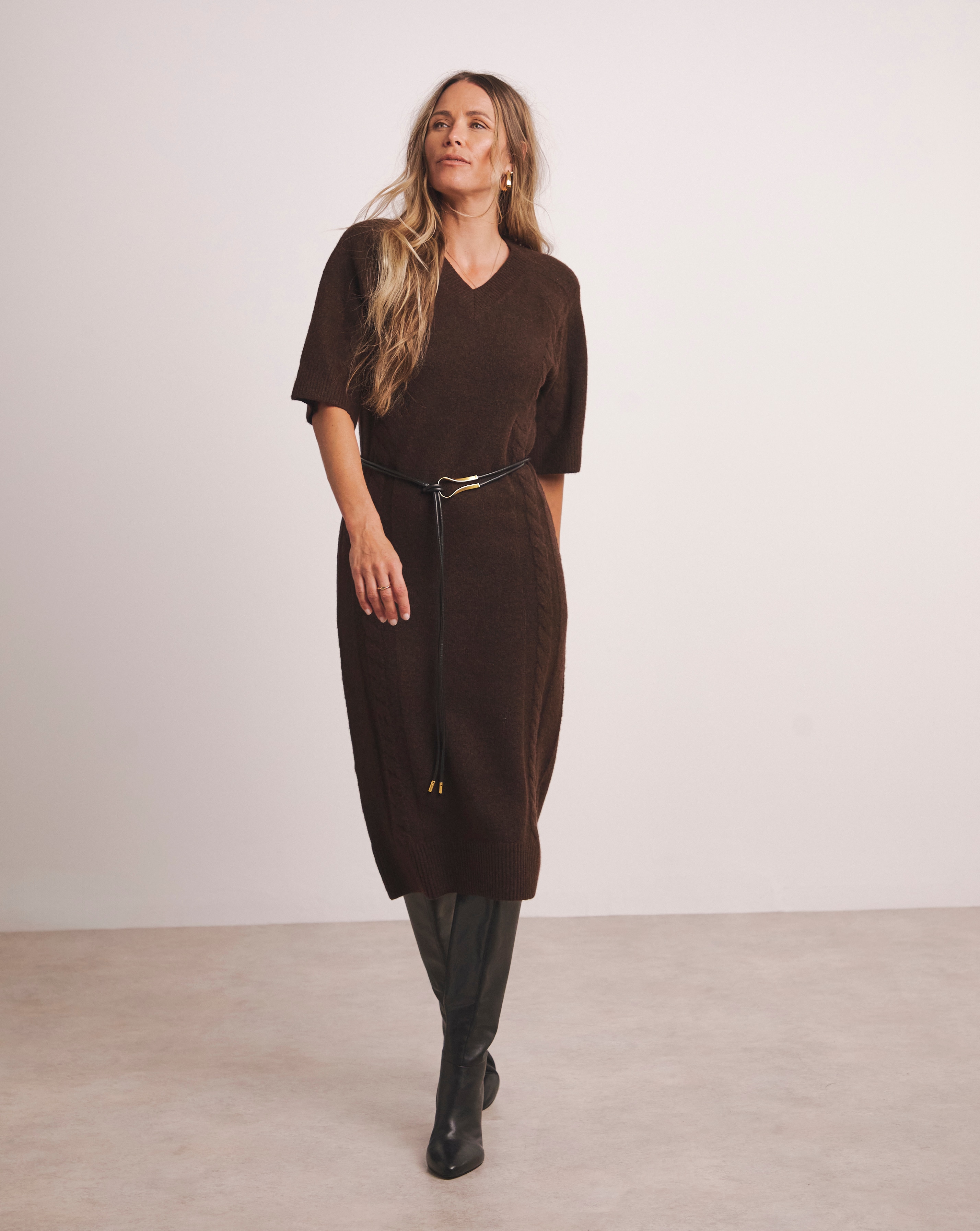 ANTHOLOGY CABLE KNITTED DRESS