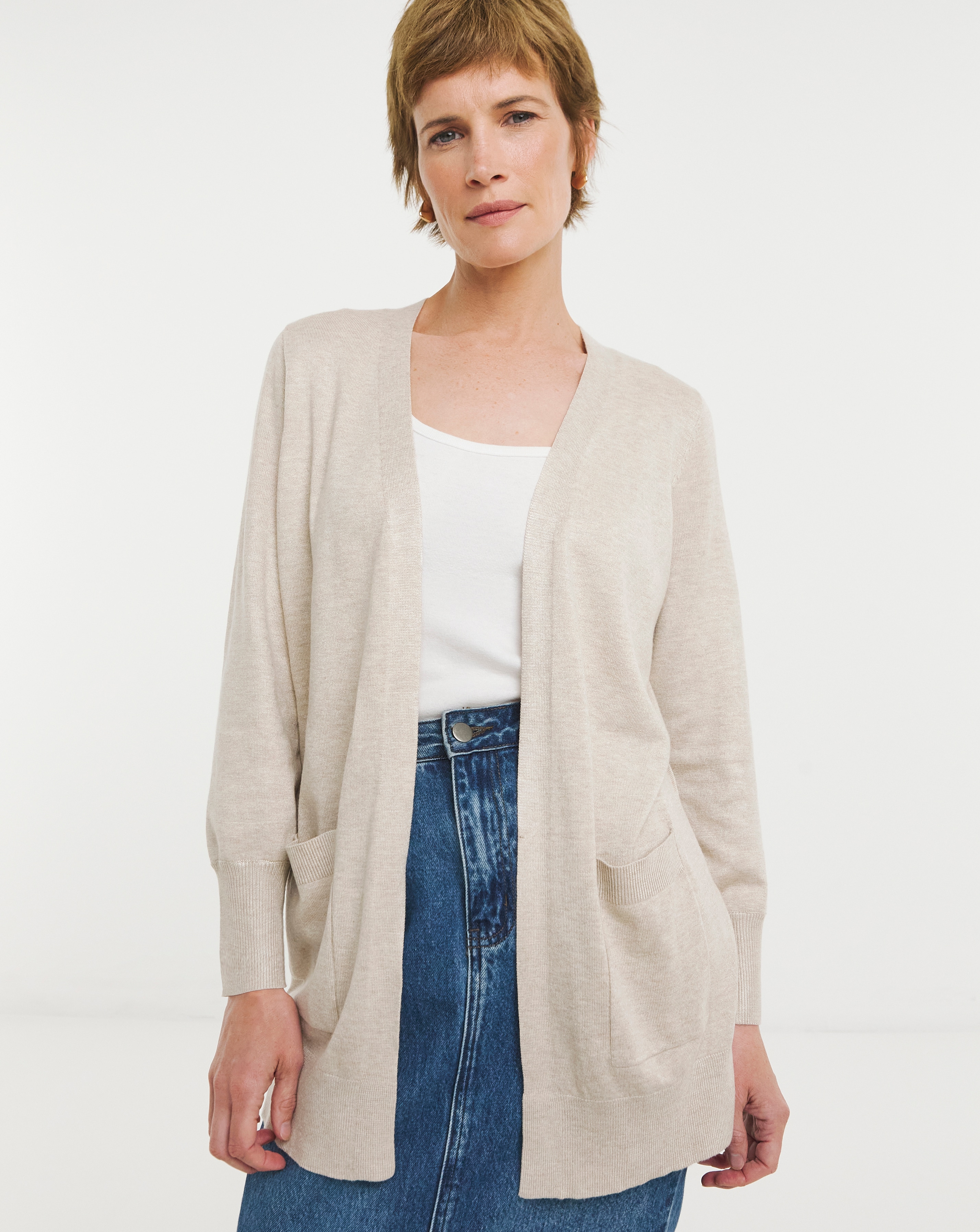 LONGLINE EDGE TO CARDIGAN