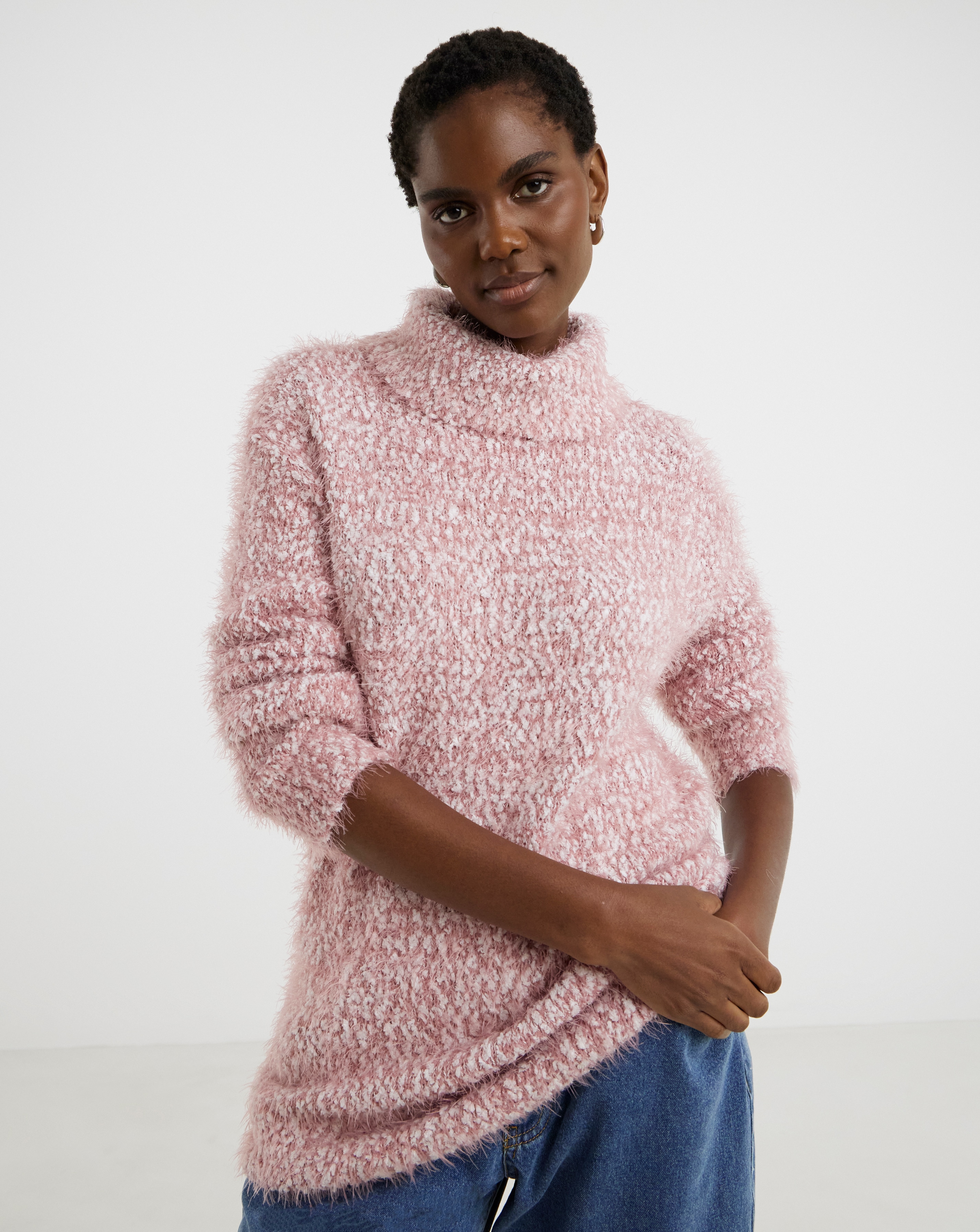 Roll Neck Textured Tunic