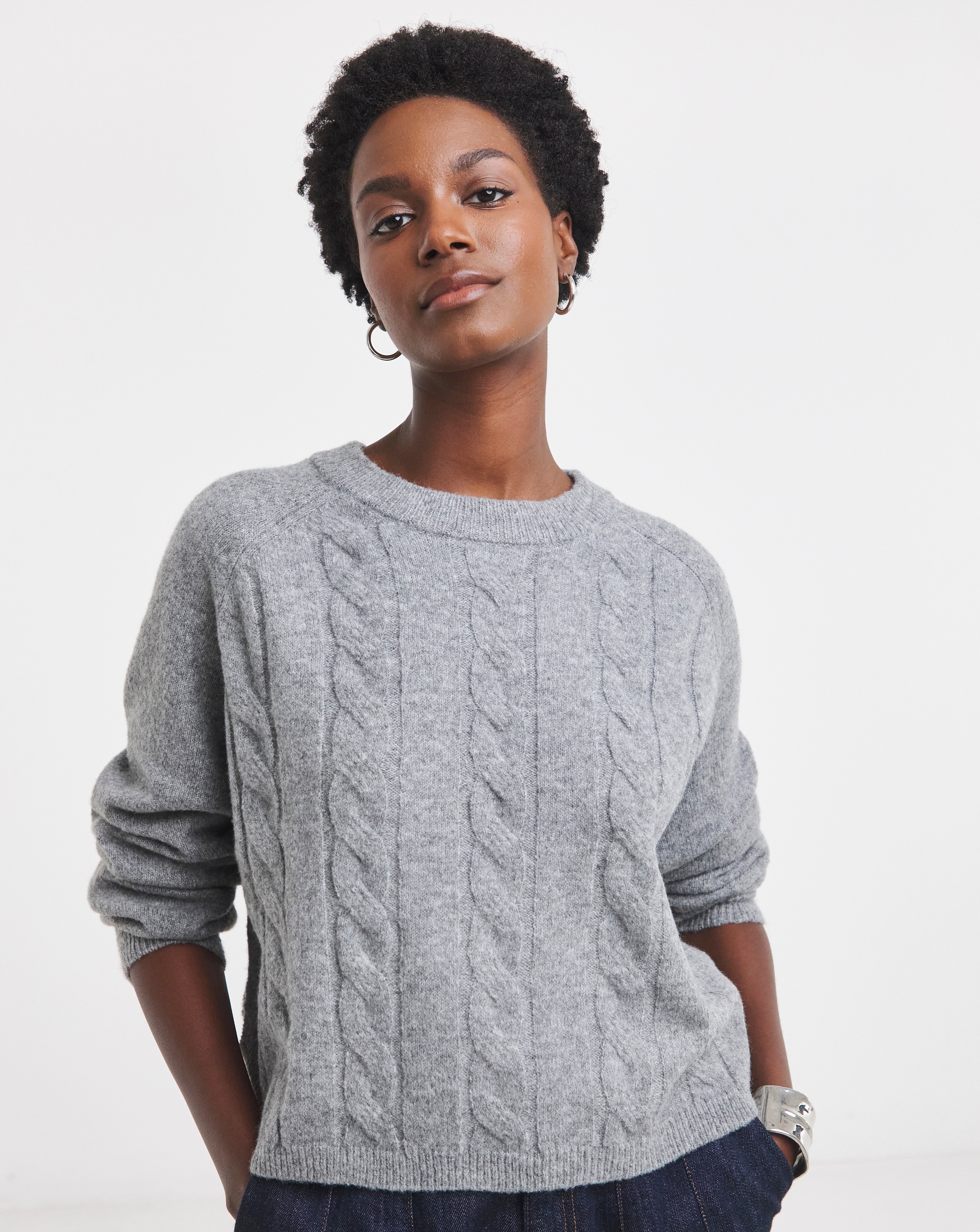 Split Hem Cable Jumper