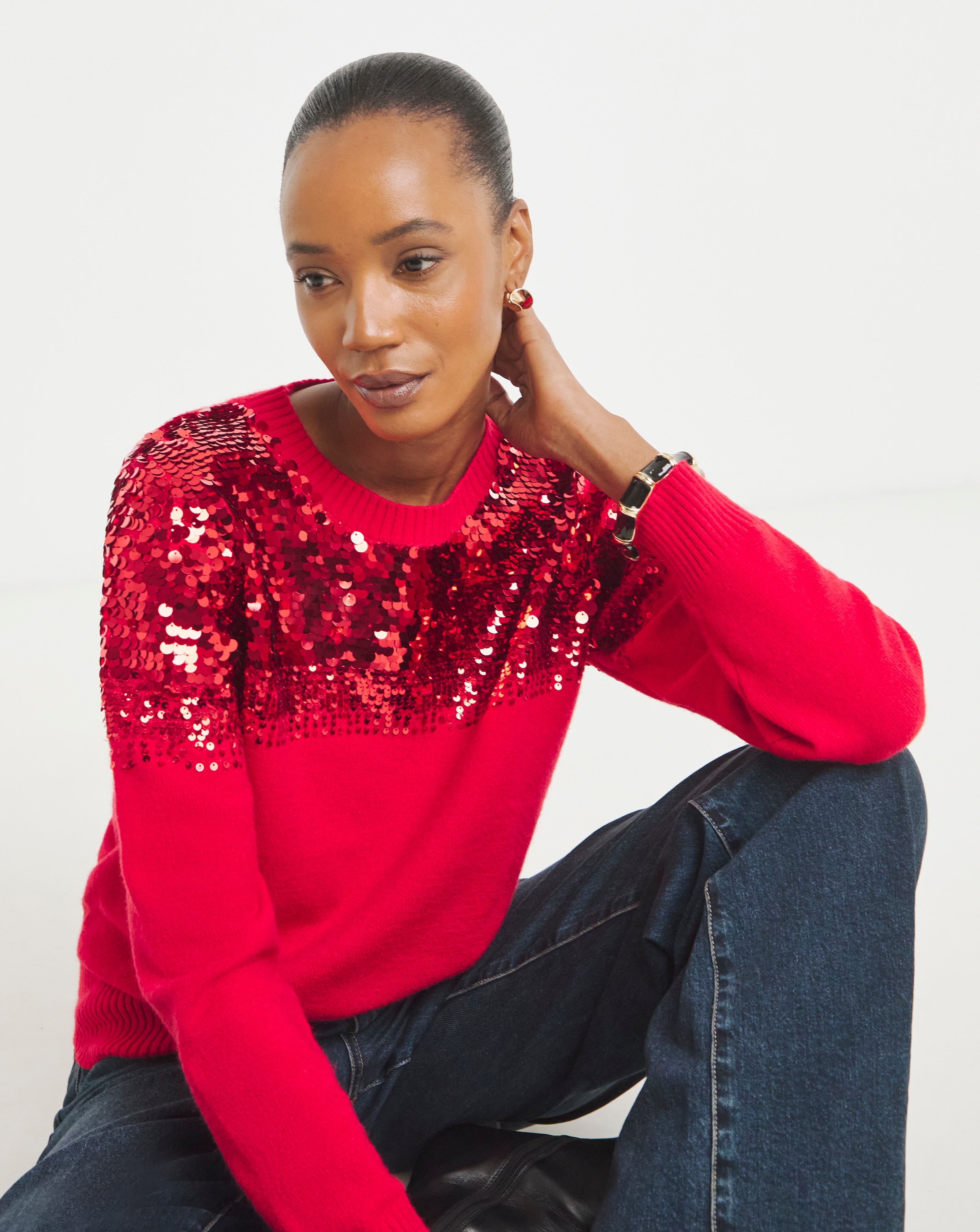 New In - Red Sequin Jumper