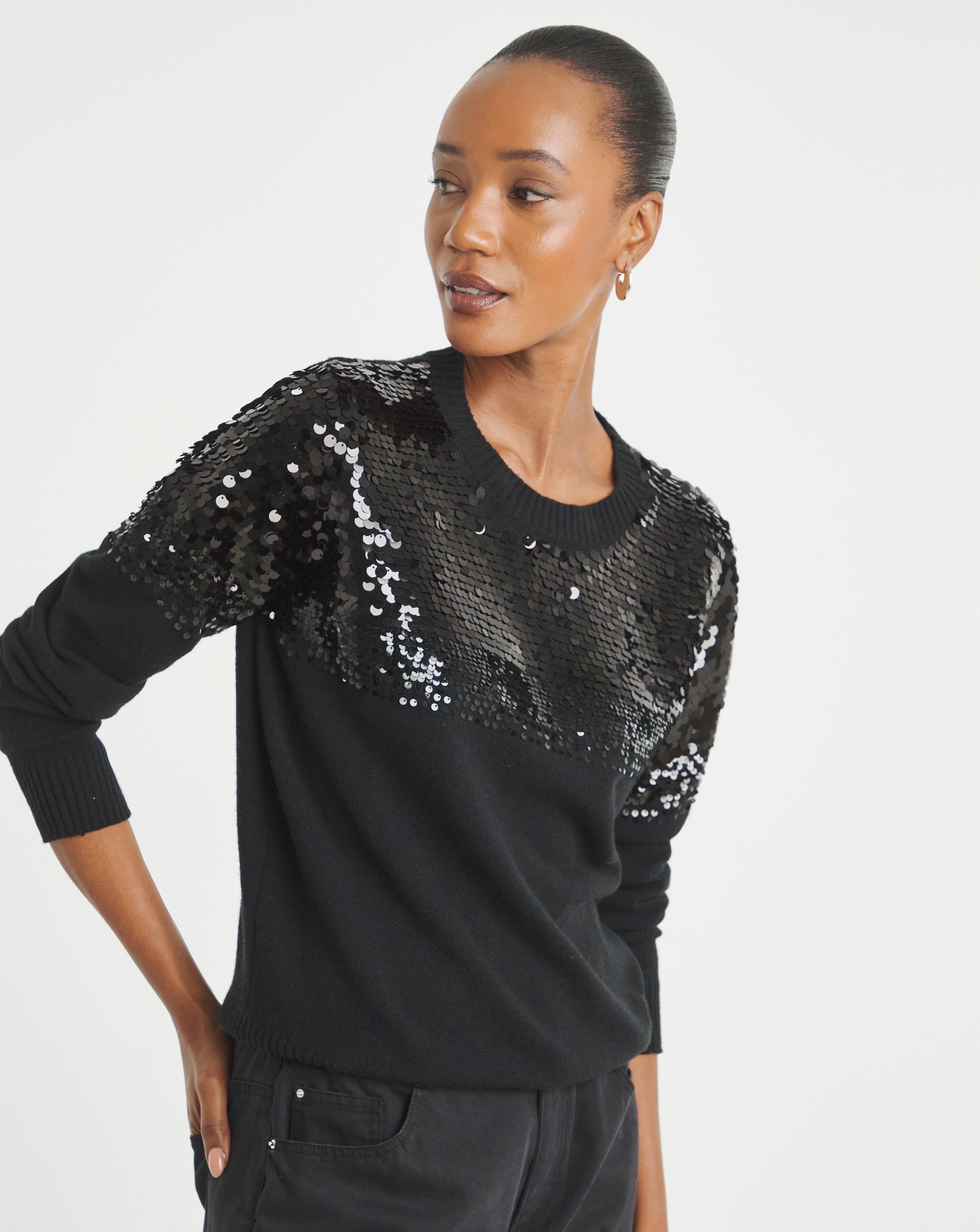 New In - Black Sequin Jumper