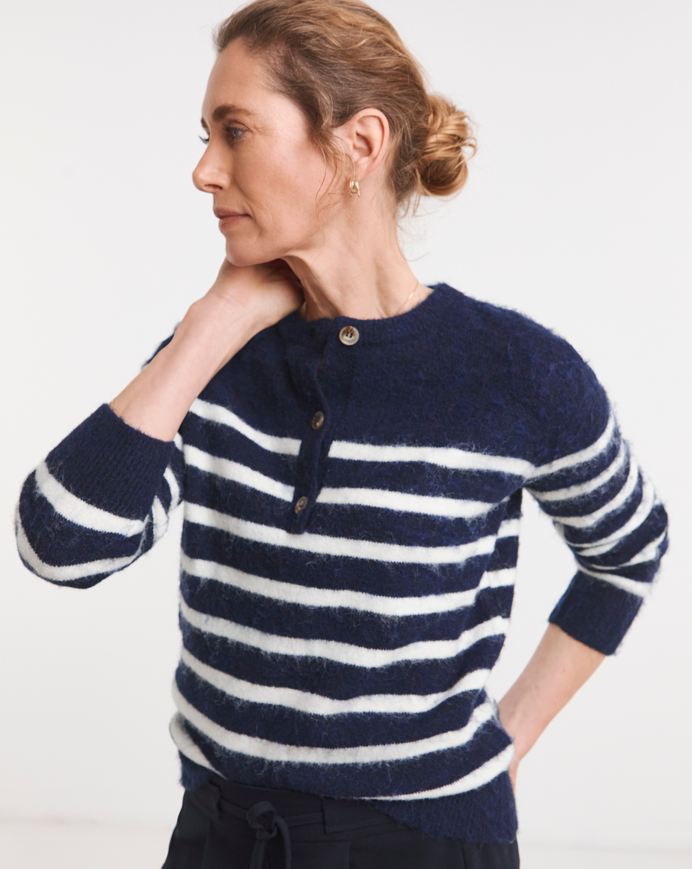 New In - Breton Stripe Henley Jumper