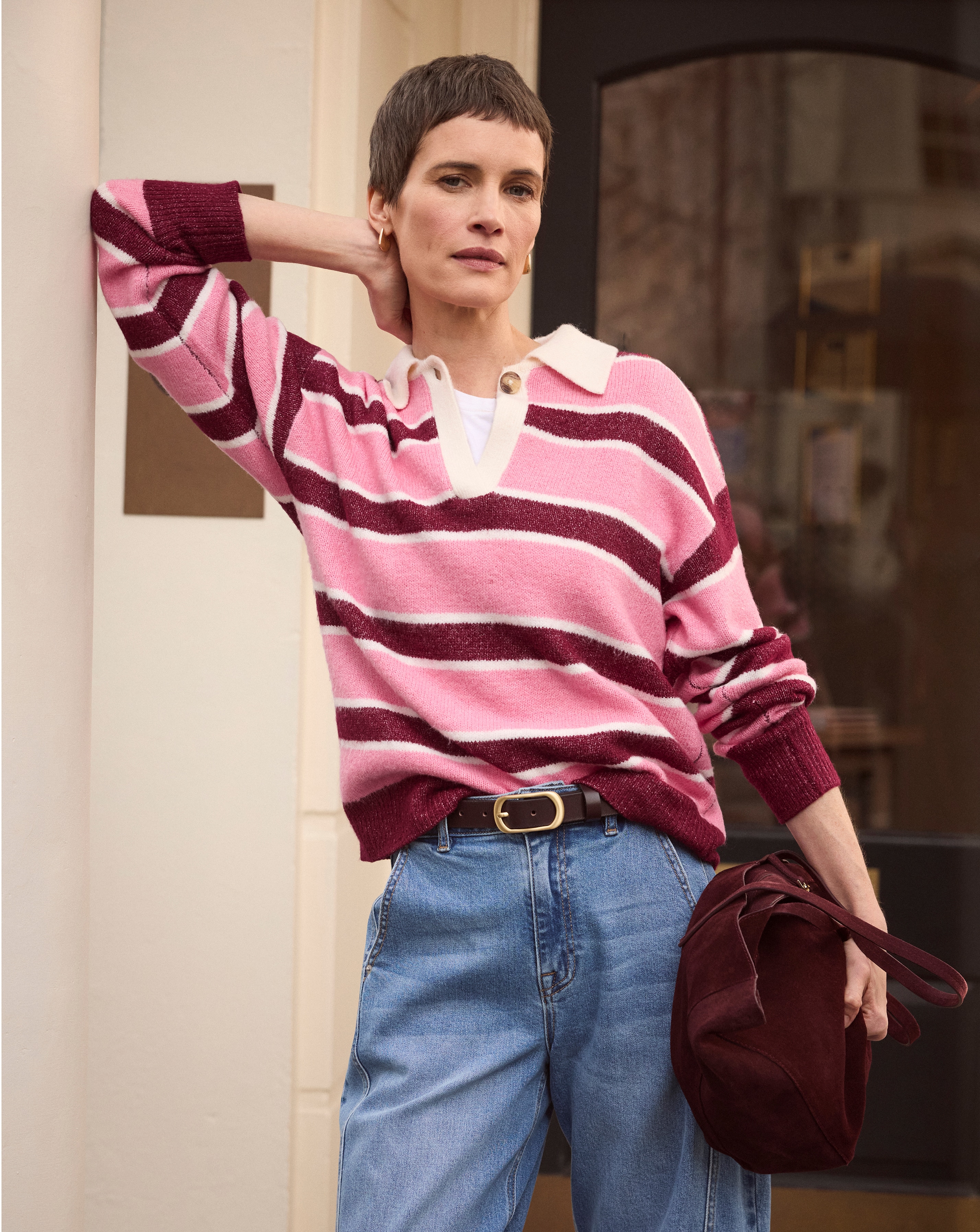 Stripe Knitted Rugby Jumper