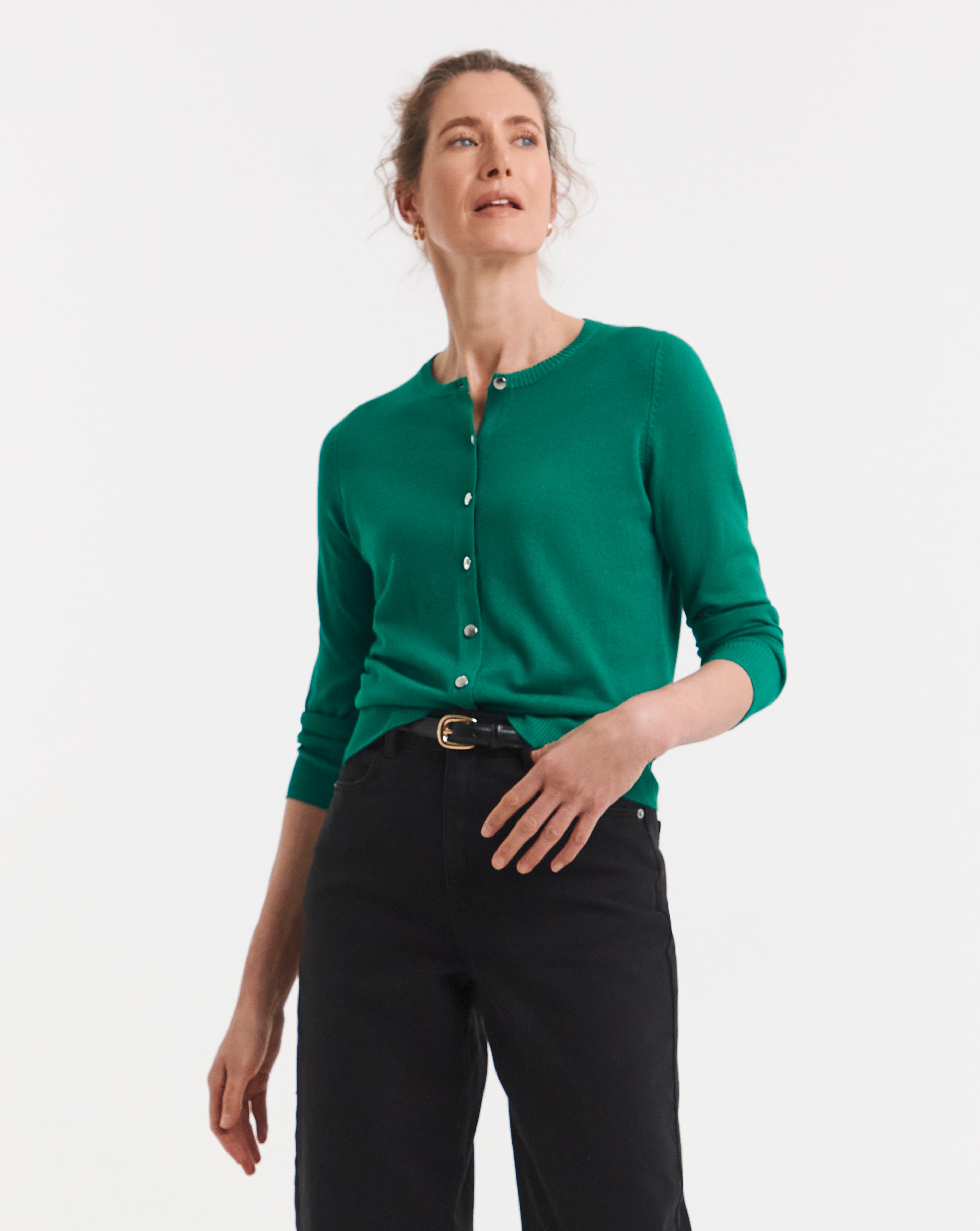 New In - Crew Neck Cardigan