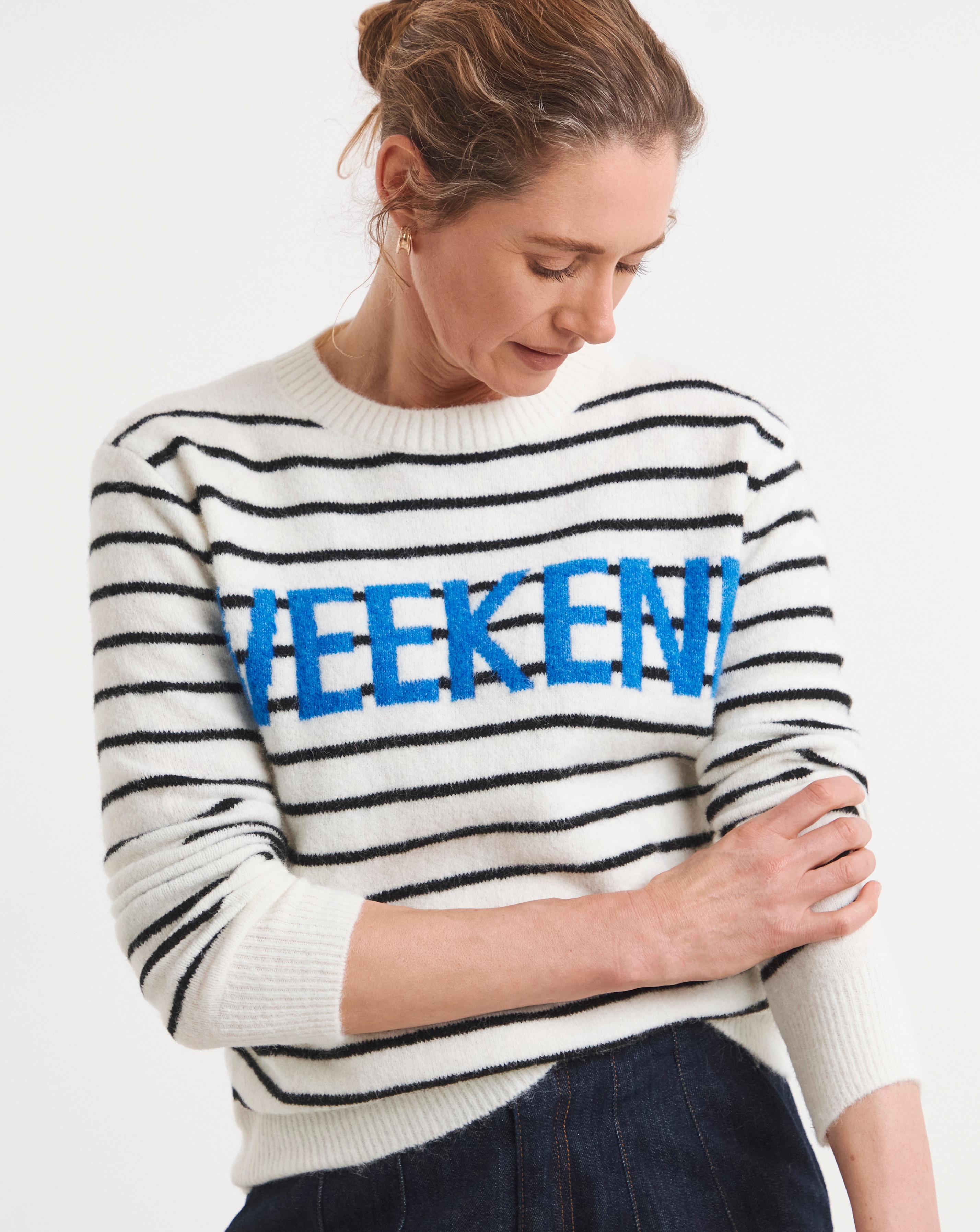 New In - Slogan Knitted Sweatshirt