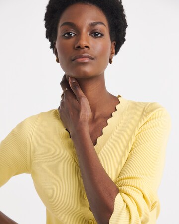 Scallop Hem Knitted Cardigan