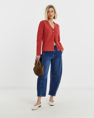 V Neck Statement Button Cardigan