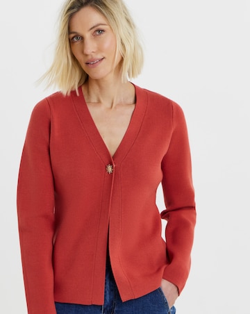 V Neck Statement Button Cardigan