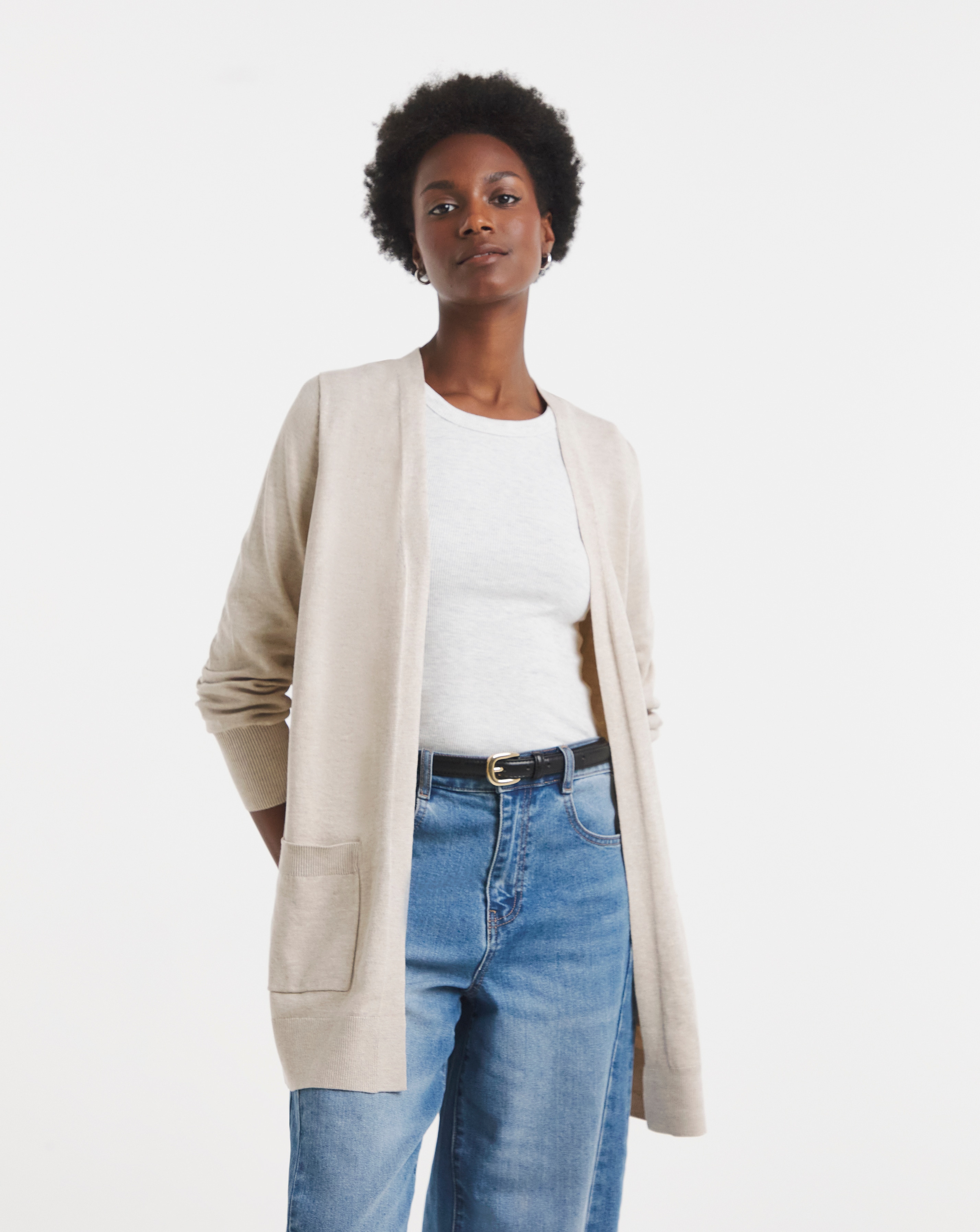 New In - LONGLINE EDGE TO CARDIGAN