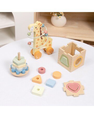 Wooden 3 in 1 Box - Giraffe