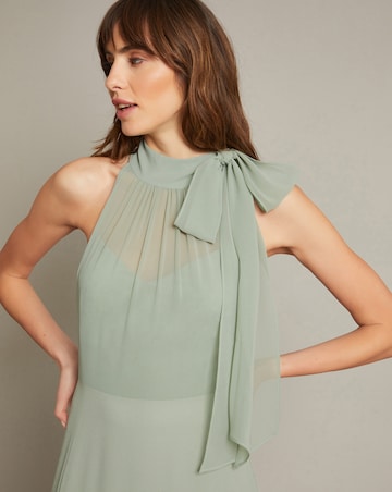 Monsoon Monika Halter Chiffon Maxi Dress