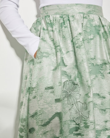 Monsoon Josie Floral Jacquard Midi Skirt
