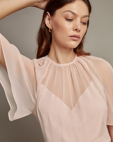 Monsoon Mona Angel Sleeve Maxi Dress