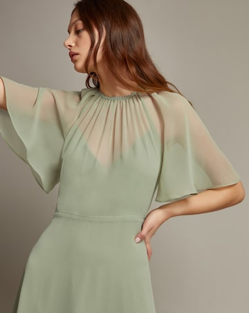 Monsoon Mona Angel Sleeve Maxi Dress