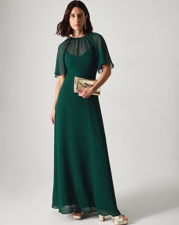 Monsoon Mona Angel Sleeve Maxi Dress