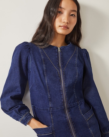Monsoon Katlyn Zip Denim Mini Dress