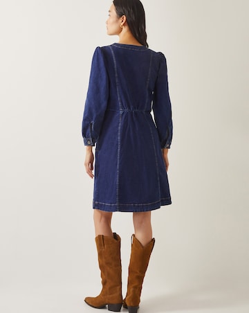 Monsoon Katlyn Zip Denim Mini Dress