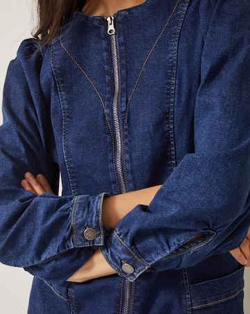 Monsoon Katlyn Zip Denim Mini Dress