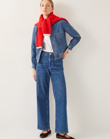 Monsoon Binky Crop Collarless Denim Jacket