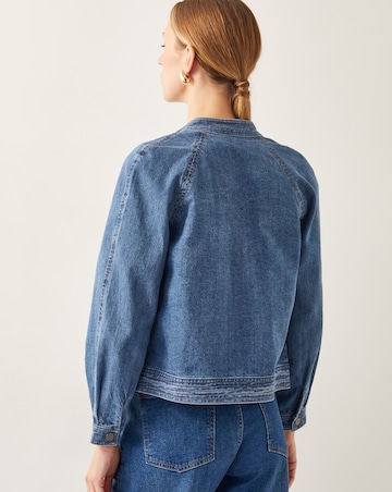 Monsoon Binky Crop Collarless Denim Jacket