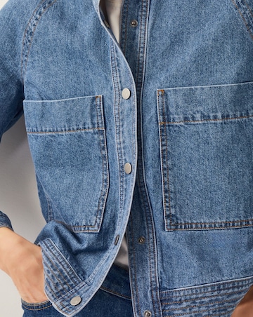 Monsoon Binky Crop Collarless Denim Jacket