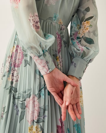 Monsoon Agnes Floral Pleated Midi Dress