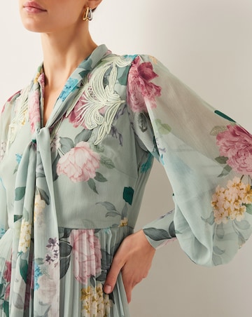 Monsoon Agnes Floral Pleated Midi Dress
