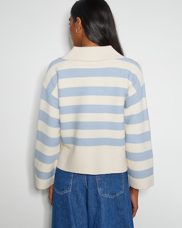 Monsoon Shay Stripe Collar Jumper