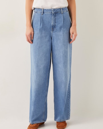 Monsoon Justine Pleat Wide Leg Jeans