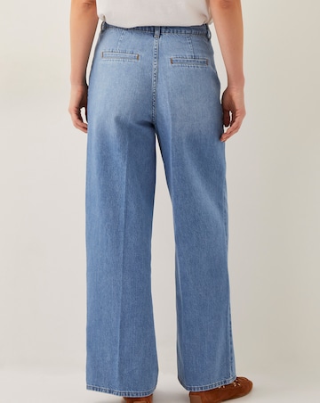 Monsoon Justine Pleat Wide Leg Jeans