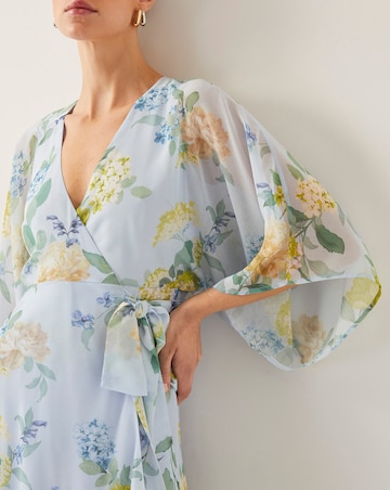 Monsoon Rowan Floral Wrap Midi Dress