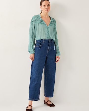 Monsoon Juliet Sheer Texture Ruffle Blouse