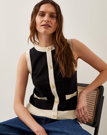 Monsoon Sala Two Tone Knit Vest