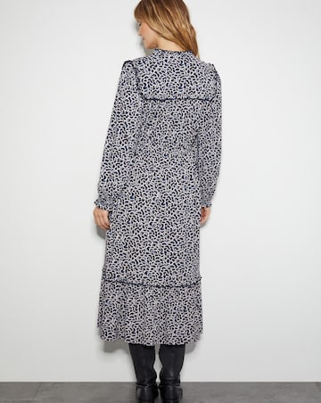 Monsoon Noiv Scallop Print Jersey Midi Dress