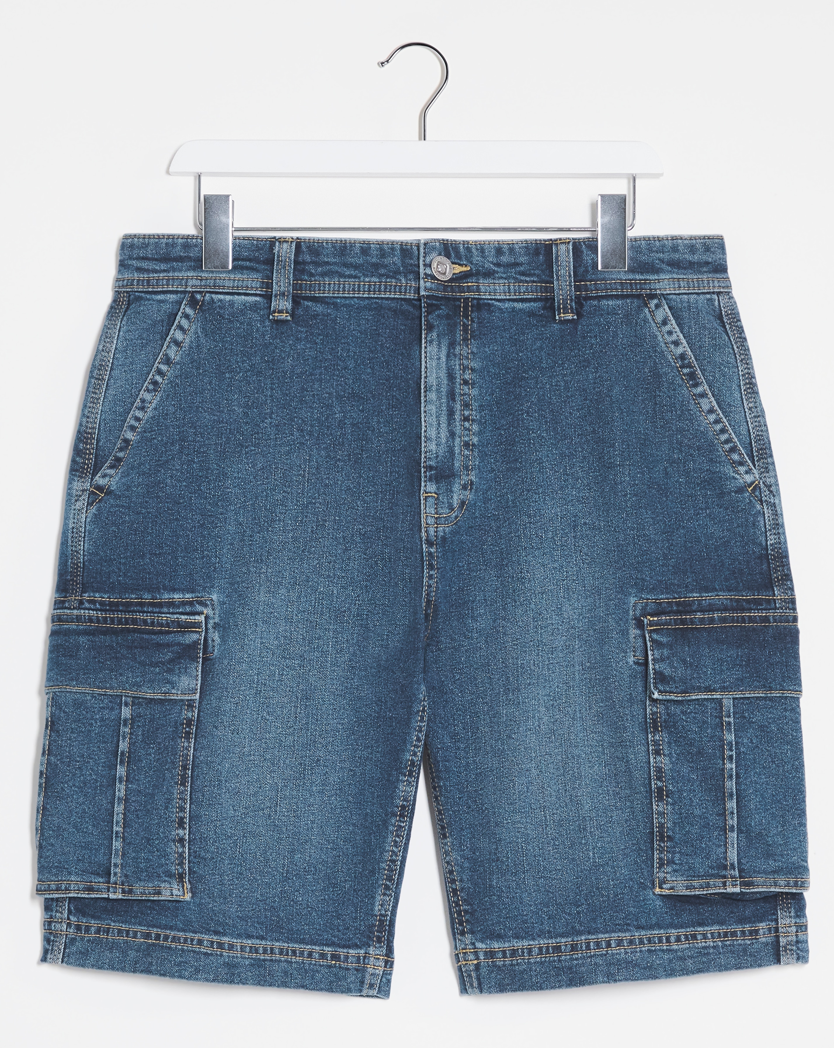 Axel Mid Length Cargo Denim Short