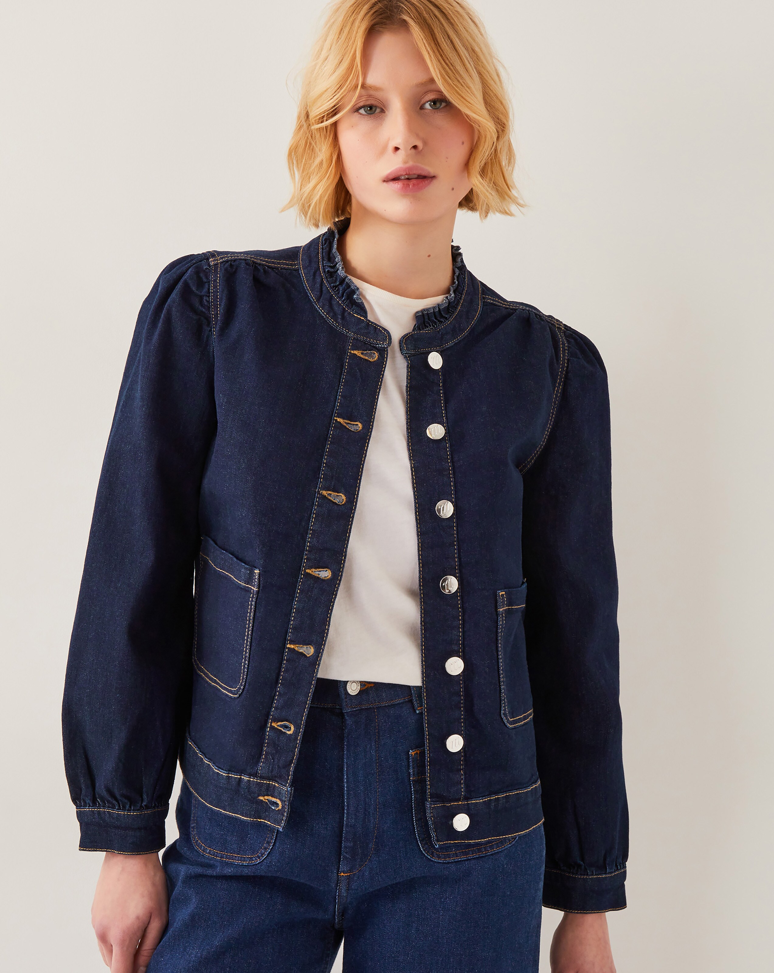 Monsoon Louisa Frill Denim Jacket | Ambrose Wilson
