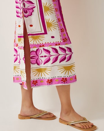 Monsoon Tina Summer Floral Maxi Kaftan Dress