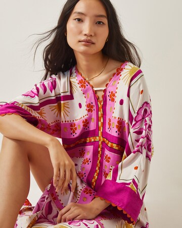 Monsoon Tina Summer Floral Maxi Kaftan Dress