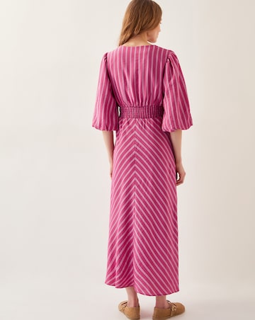 Monsoon Stella Stripe Twist-Front Maxi Dress