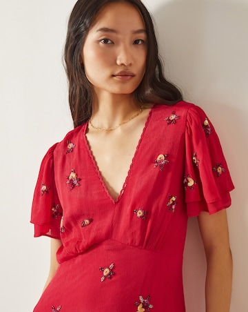 Monsoon Gia Embellished Tea Dress