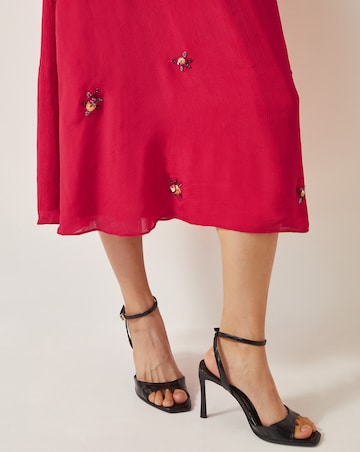 Monsoon Gia Embellished Tea Dress
