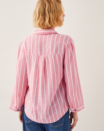 Monsoon Tyra Linen-Blend Stripe Shirt