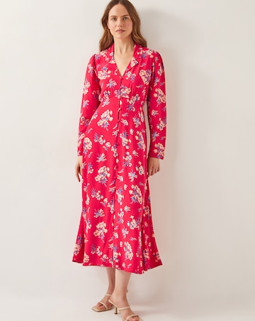 Monsoon Sarah Floral Print Midi Dress